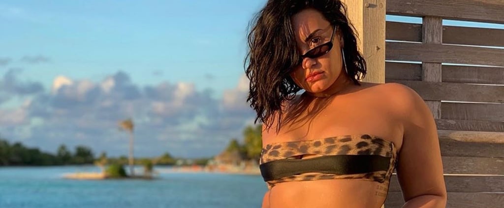 Demi Lovato Animal Print Bikini May 2019