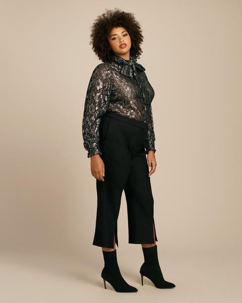 Adam Lippes Double Face Wool Bell Crop Pant