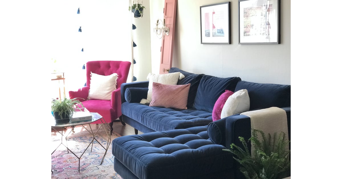 Sven cascadia blue right sectional sofa deals