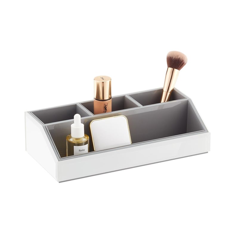 Stackers White Glass Cosmetics Organizer