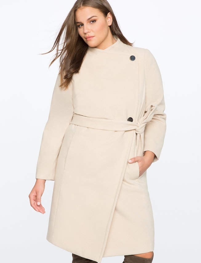 ELOQUII Long Wrap Coat