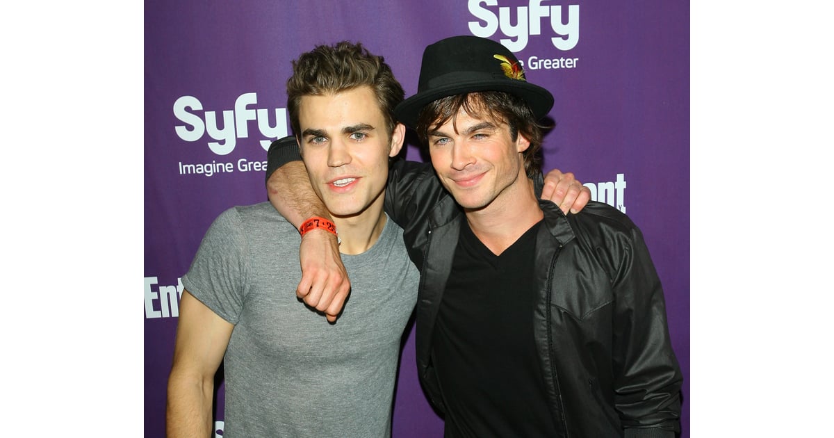 When They Gave Each Other This Awkward Side Hug Ian Somerhalder and Paul Wesley Pictures