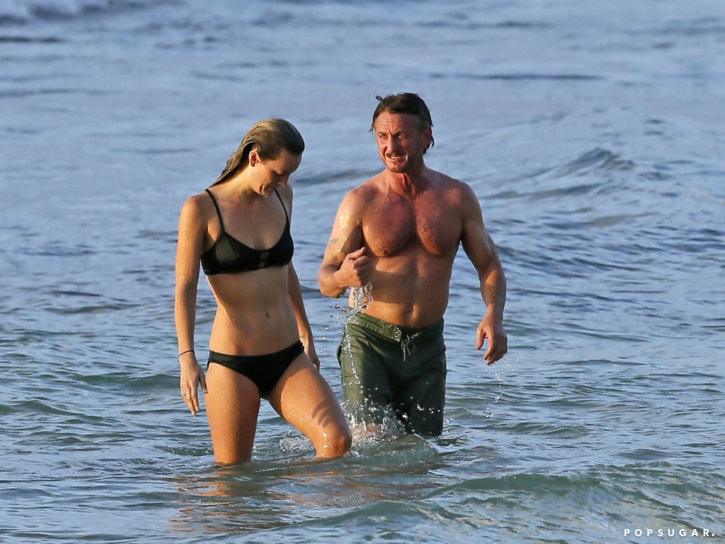 Sean Penn Kissing Leila George in Hawaii Pictures 2016