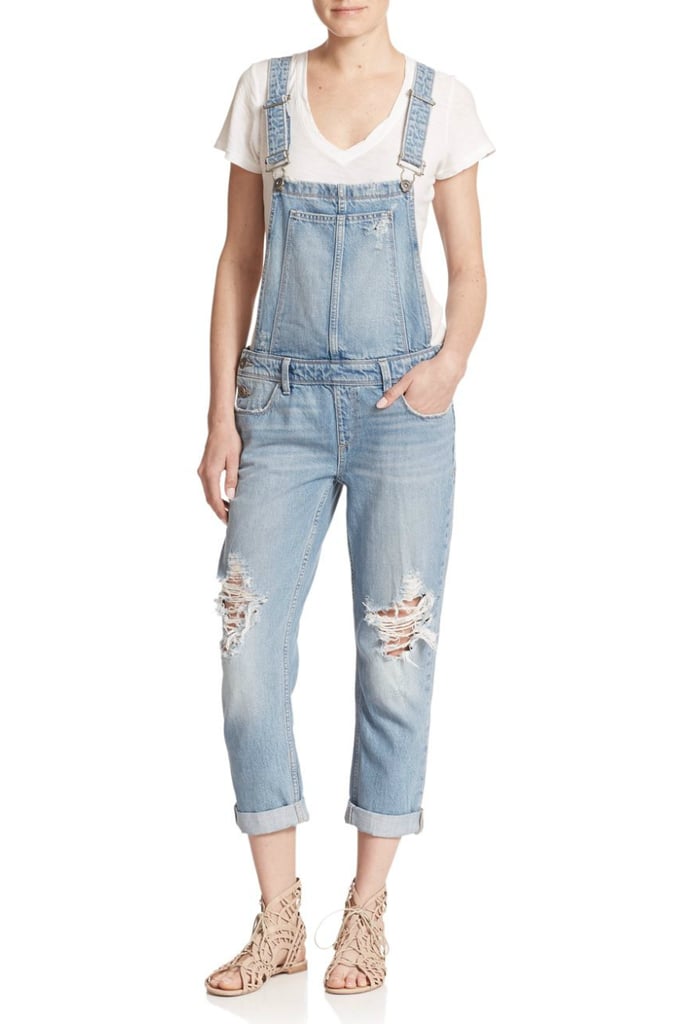 Paige Sierra Distressed Denim Overalls ($299)