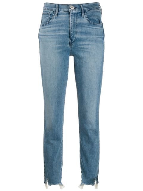 3x1 Mid-Rise Straight Cropped Jeans