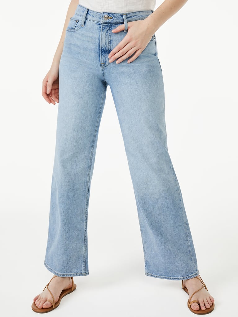 Free Assembly High Rise 70's Wide Leg Straight Jeans