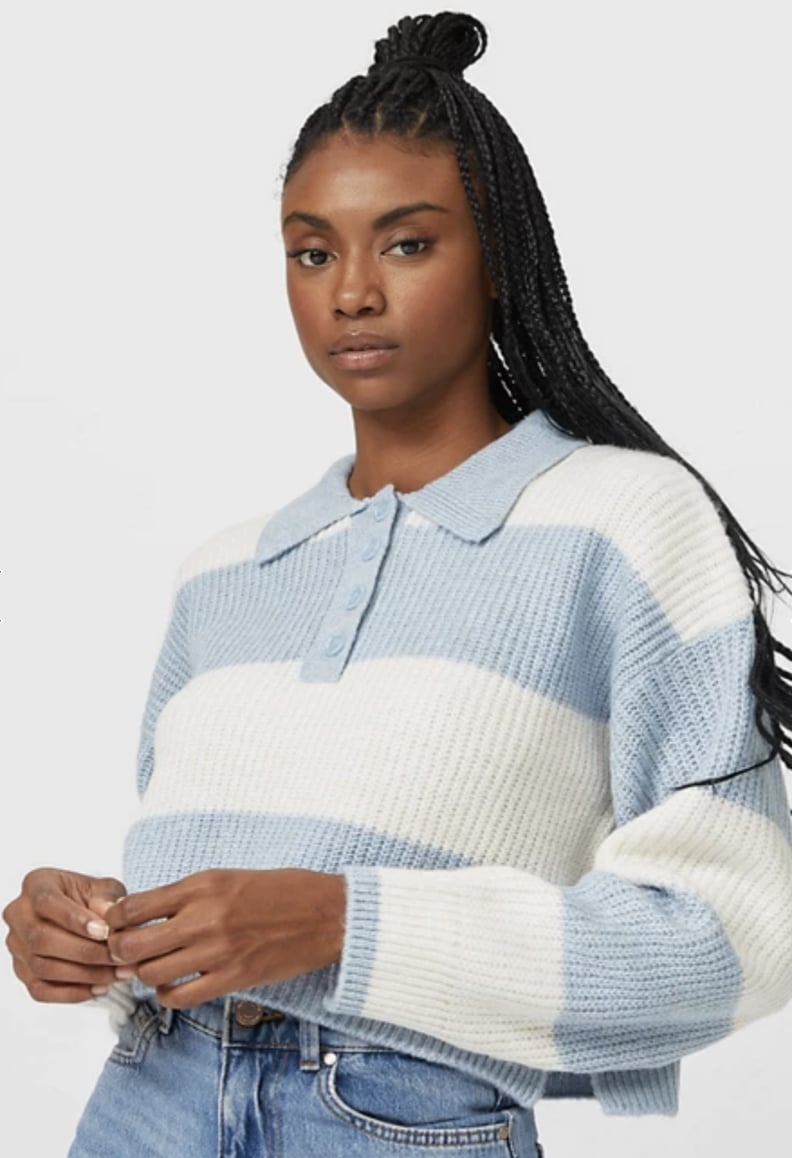 ASOS Stradivarius Ribbed Polo Sweater