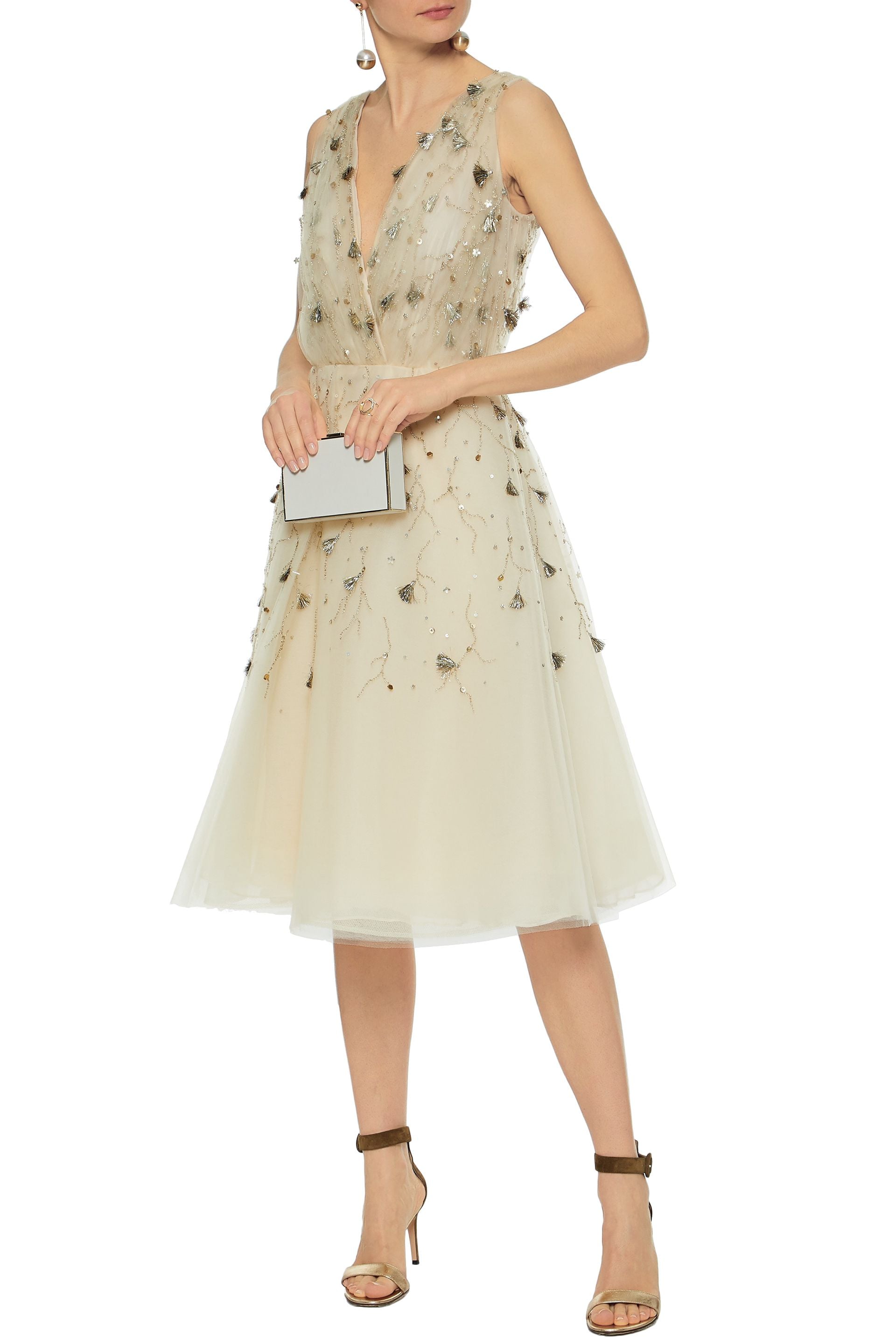 silk tulle dress