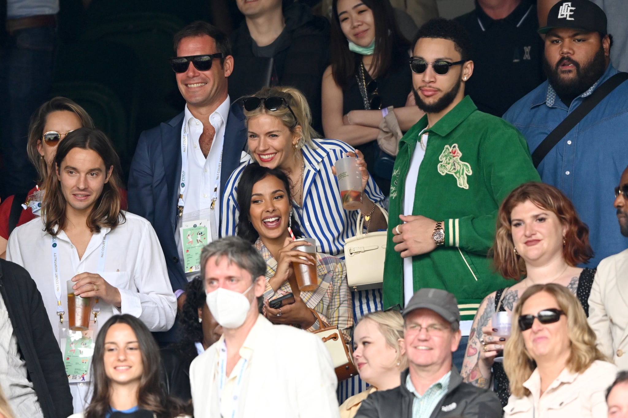 Ben Simmons Photographed at Wimbledon With Maya Jama Wearing Ralph Lauren  Jacket