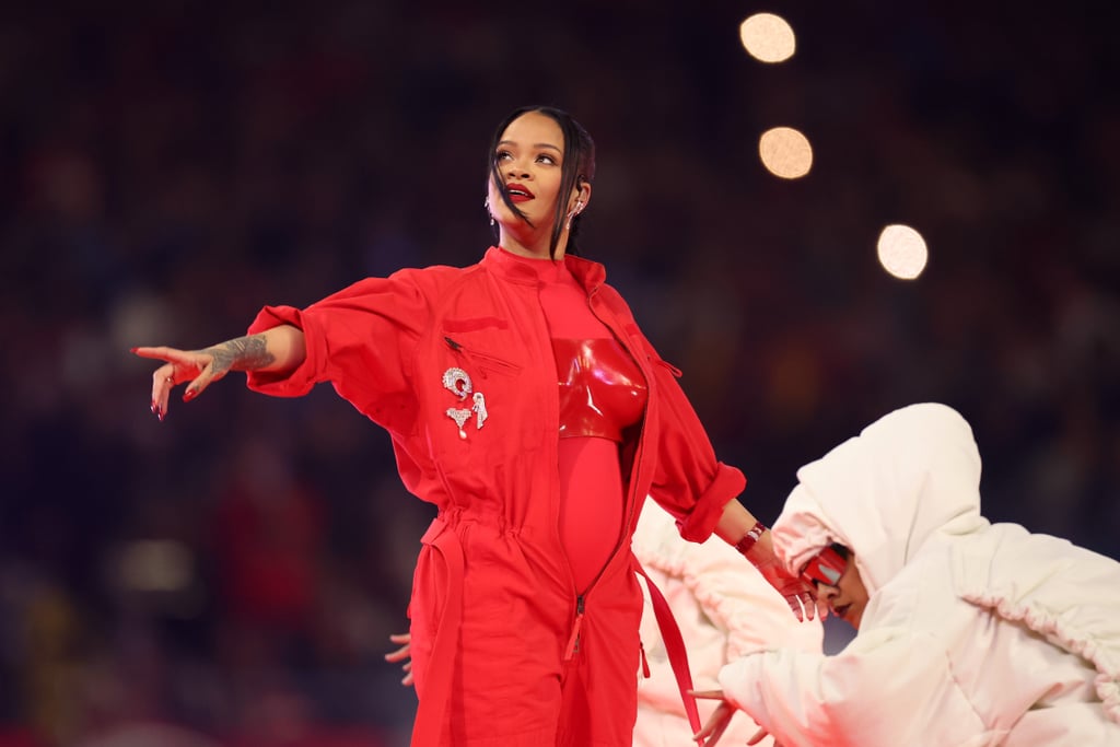 Rihanna's Red Jumpsuit at the Super Bowl Halftime Show POPSUGAR Fashion