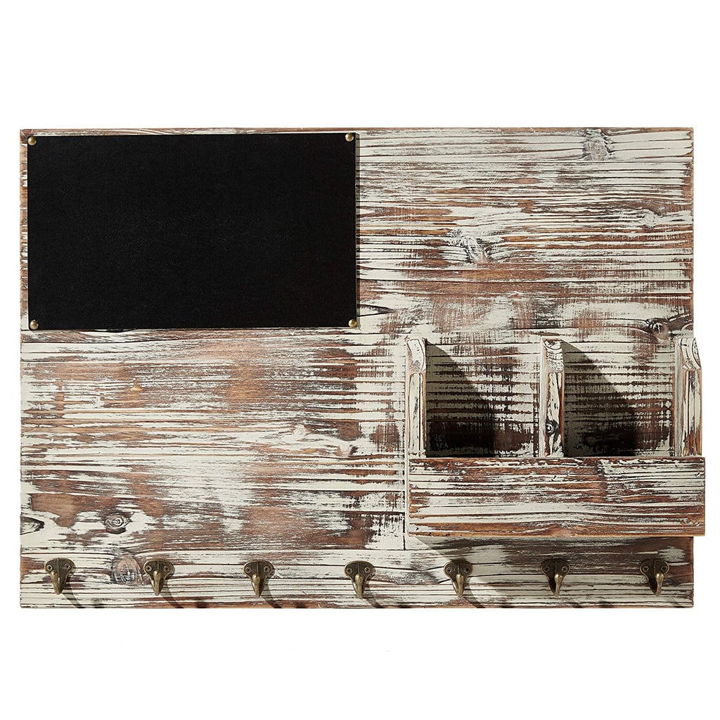 MyGift Wall-Mounted Chalkboard and Mail Sorter