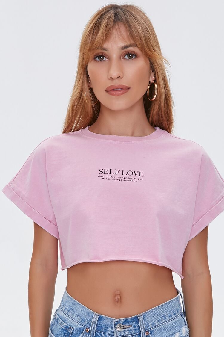 For a Pick-Me-Up: Forever 21 Cropped Self-Love Graphic Tee