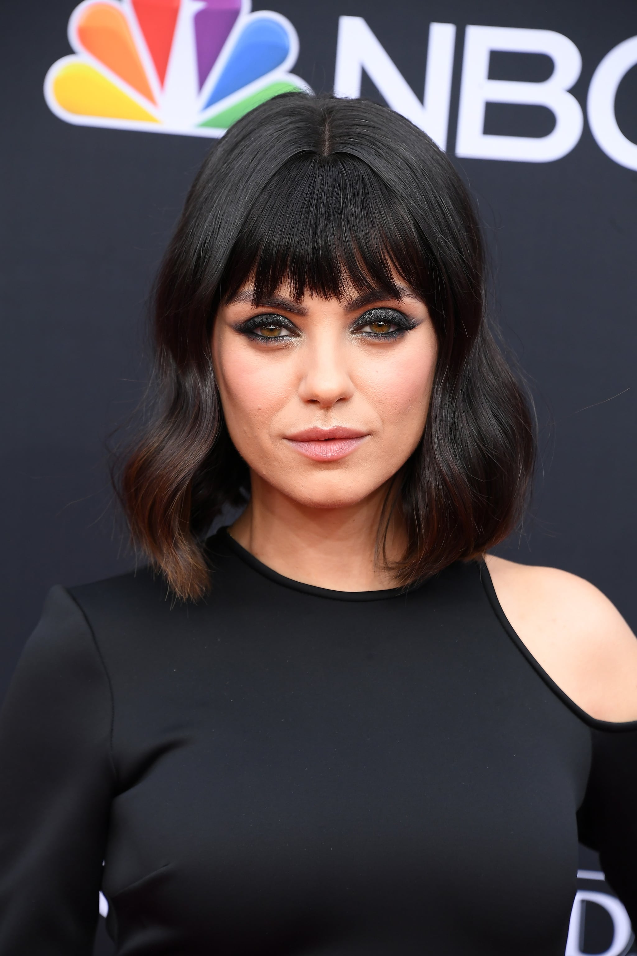 Bang Hairstyles, mila kunis debuts bangs 2018 billboard music awards