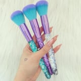 These Colorful Glitter Makeup Brushes