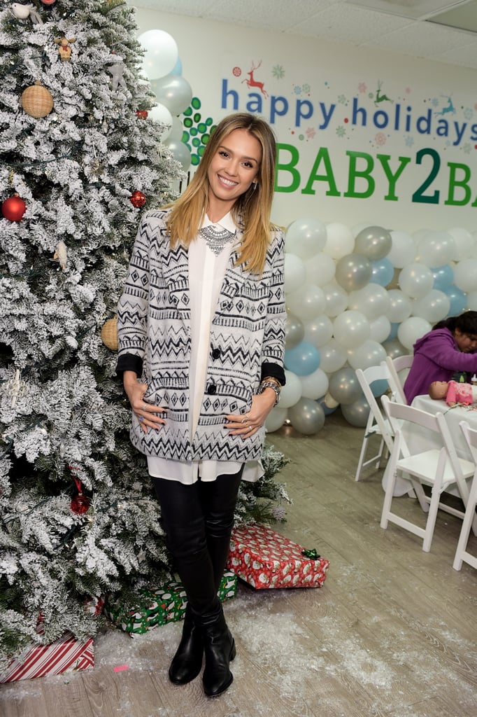 Drew Barrymore and Daughters at Jessica Alba's Holiday Event
