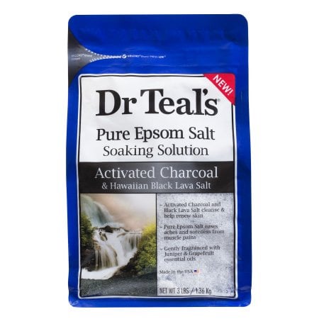 Dr. Teal's Pure Epsom Salt Soaking Solution Activated Charcoal & Hawaiian Black