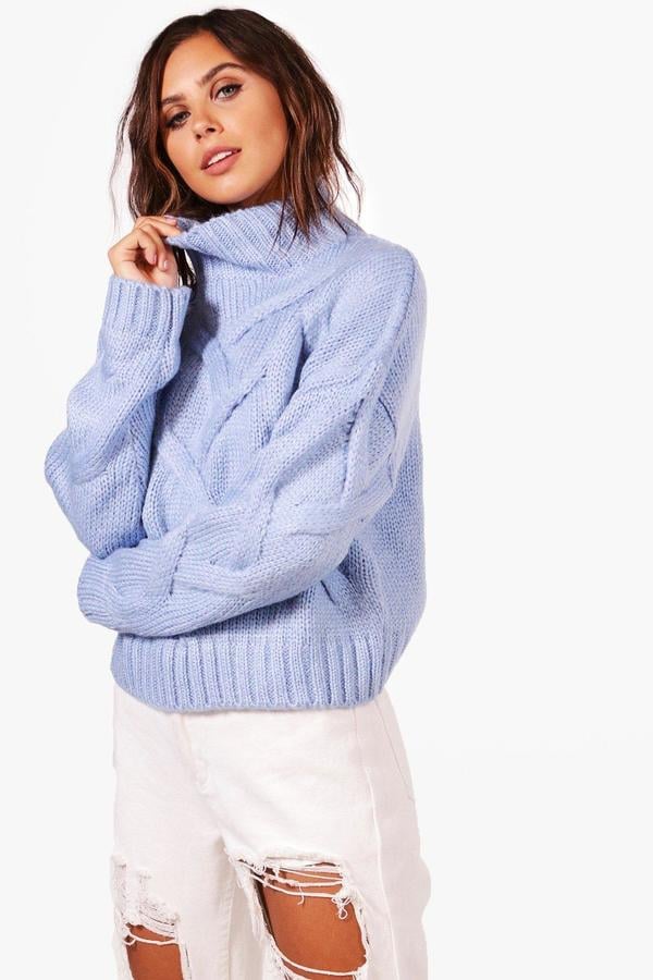 Boohoo Petite Sophie Soft-Knit Cable Jumper