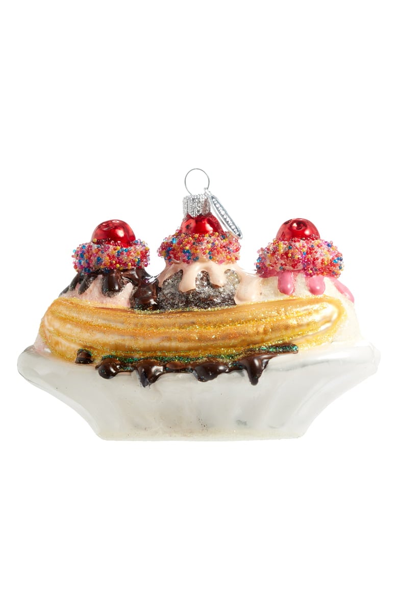 Banana split christmas ornament