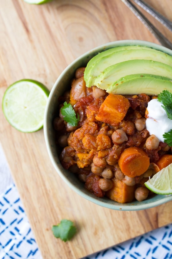 Sweet Potato Chickpea Chili