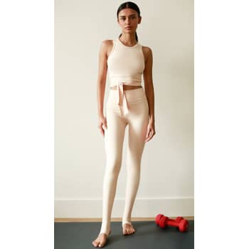 High-Rise Compression Mélange Side-Pocket Chevron Legging: Women's Designer  Bottoms