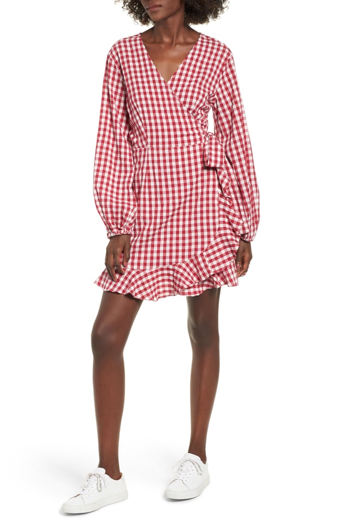 SP Black Gingham Wrap Dress