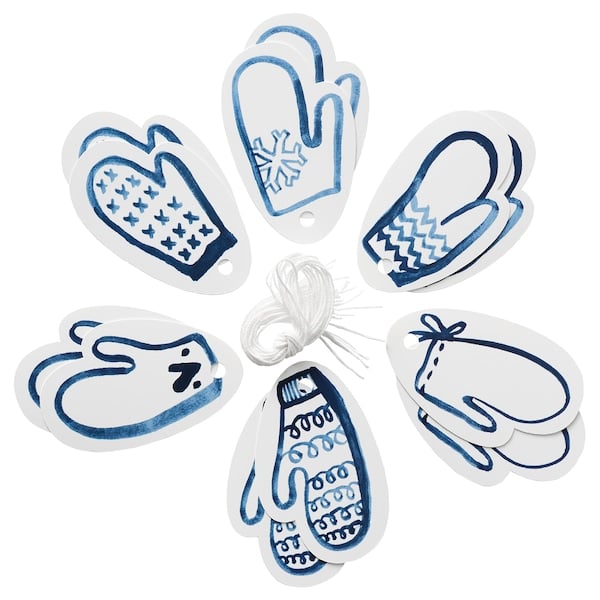 Vinter 2019 White and Blue Gift Tags