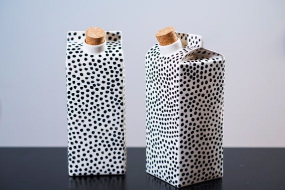 Polka Dots Ceramic Water or Milk Jug