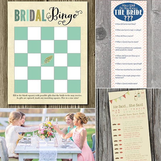 When it comes to the bridal shower, nothing breaks the ice better than a good game. Keeping it easy on the maid of honor, POPSUGAR Love & Sex found 10 affordable and (mostly) printable games that are sure to be a hit. When it comes to the bridal shower, nothing breaks the ice better than a good game. Keeping it easy on the maid of honor, POPSUGAR Love & Sex found 10 affordable and (mostly) printable games that are sure to be a hit.