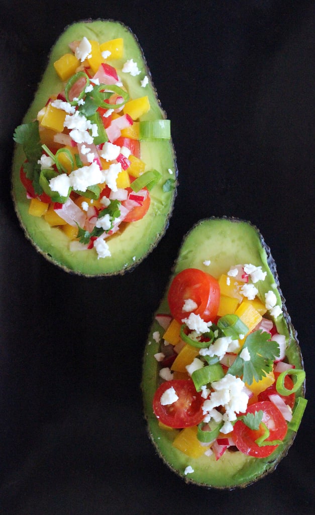 Rainbow Salad in an Avocado