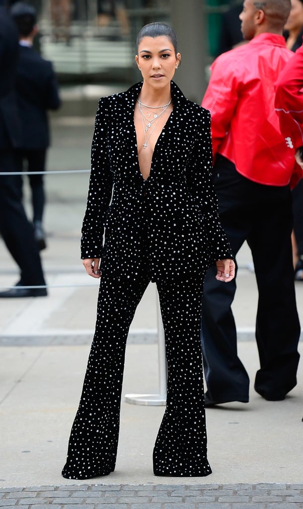 Kourtney Kardashian Embellished Suit CFDA Awards 2018