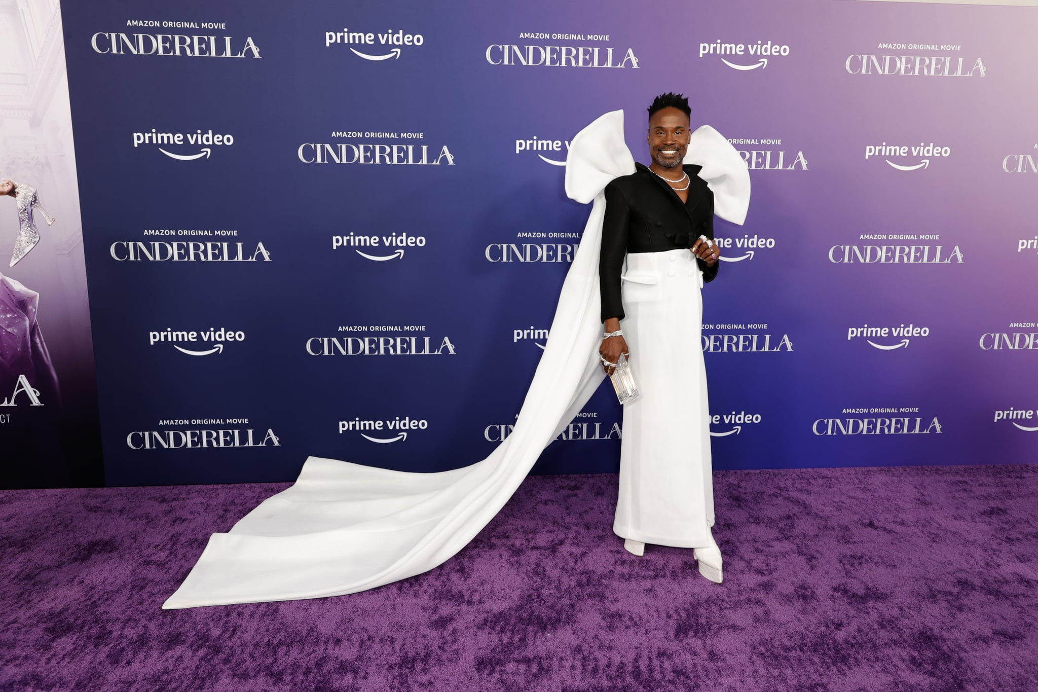 Billy Porter S Benchellal Gown At The Cinderella Premiere Popsugar Fashion