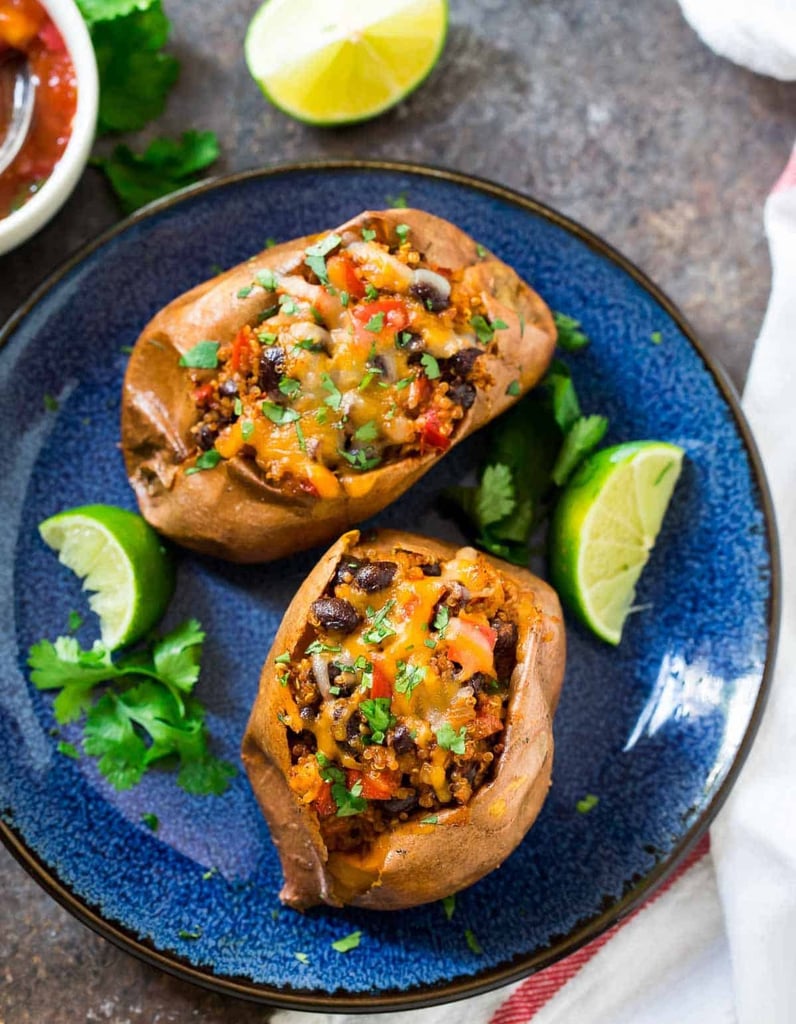 Stuffed Sweet Potatoes with Black Beans and Quinoa