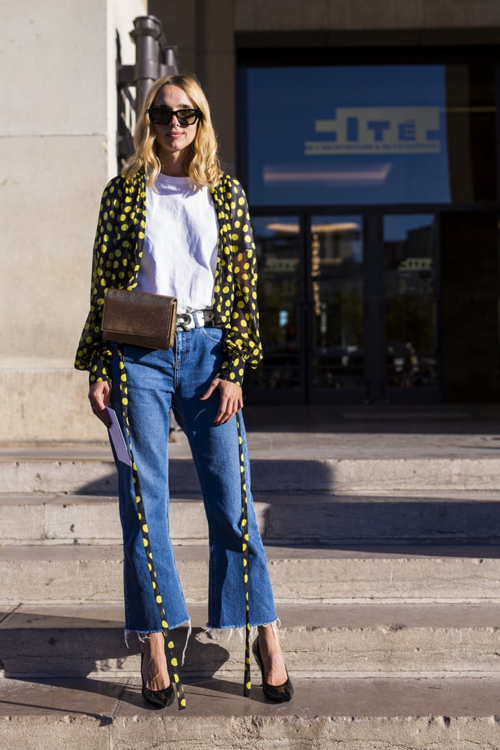 Frayed and Flared With Pumps and Polka Dots | How to Wear Cropped Jeans ...