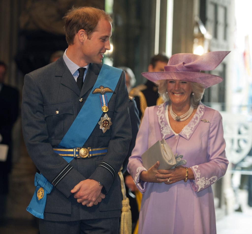 William and Camilla walked together during the National Commemorative Service for the anniversary of the Battle of Britain at Westminster Abbey in September 2010.