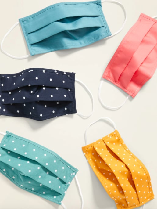 Variety 5-Pack of Triple-Layer Cloth Face Masks for Adults