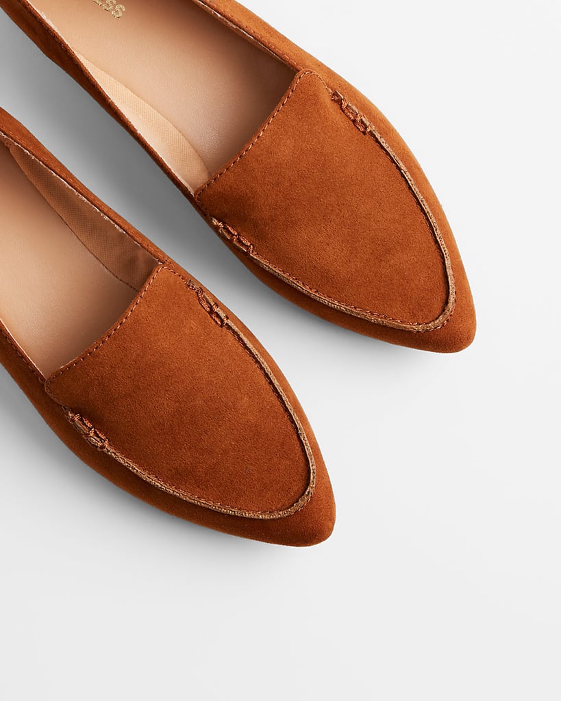 Express Faux Suede Pointed-Toe Loafers