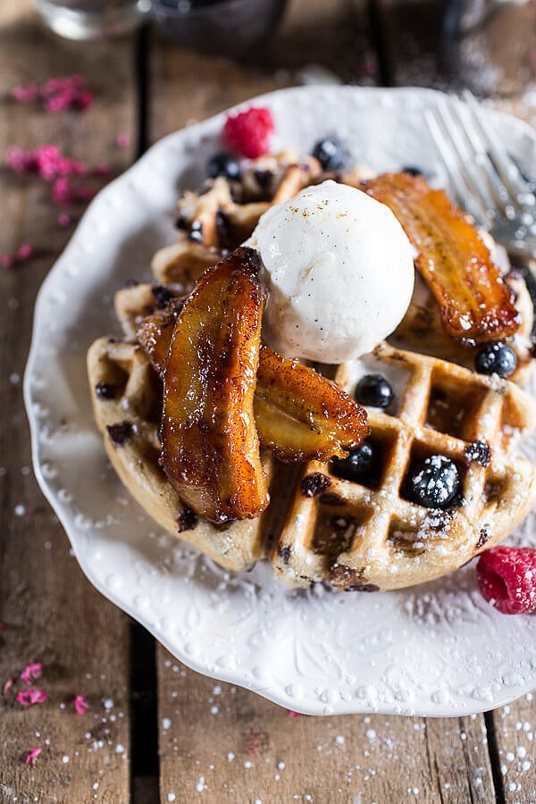 Whole-Wheat Belgian Chocolate Chip Waffles