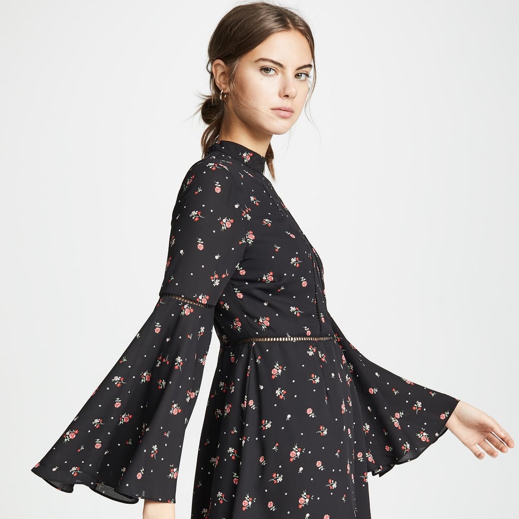 topshop off the shoulder wrap midi dress