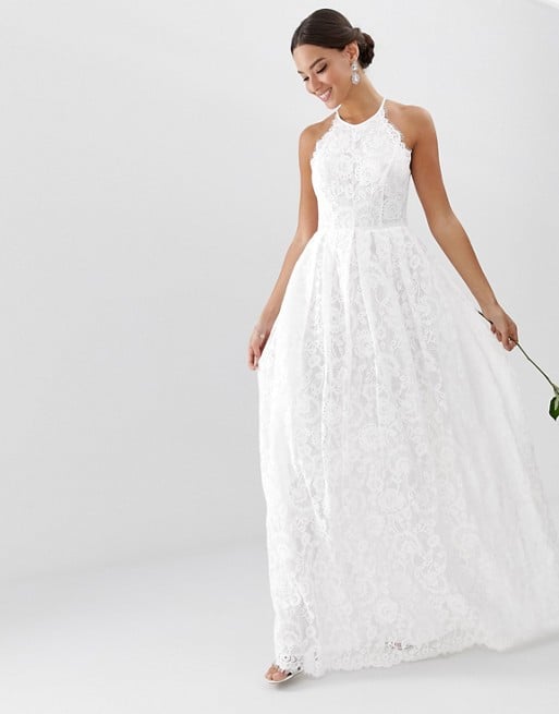 Asos Edition Lace Halter Neck Maxi Wedding Dress