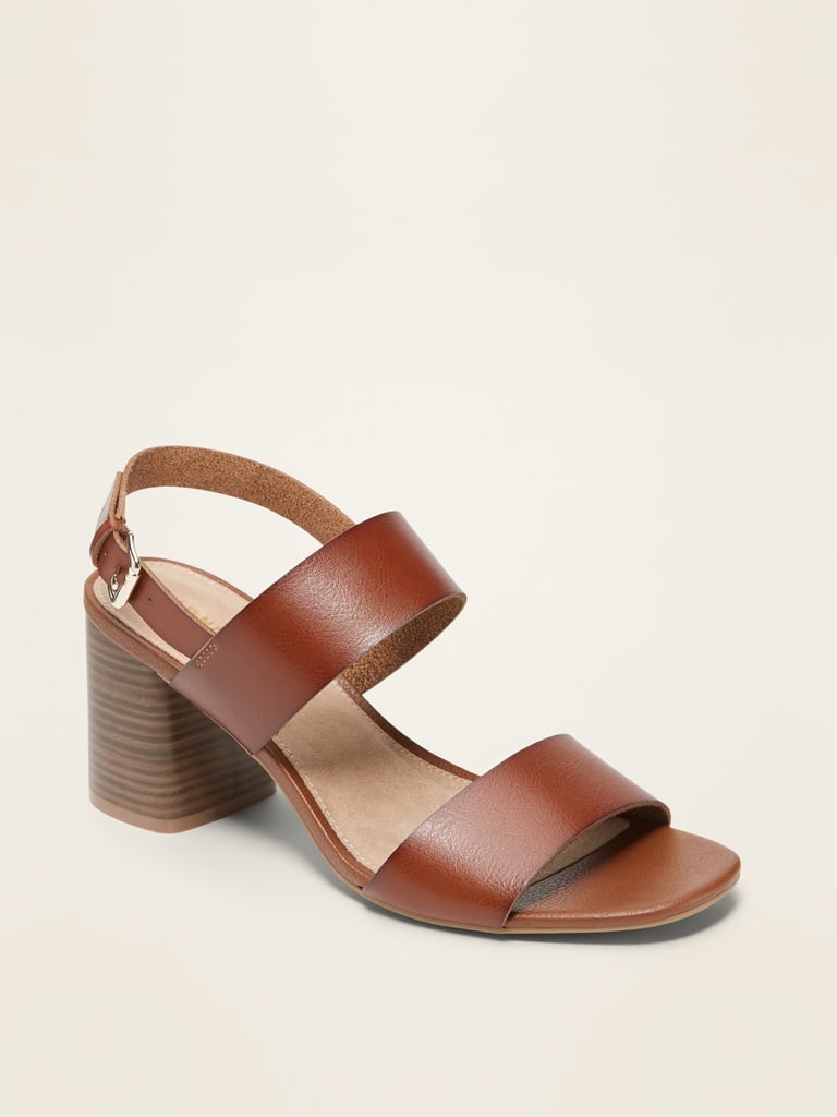 Old Navy Faux-Leather Slingback Block-Heel Sandals