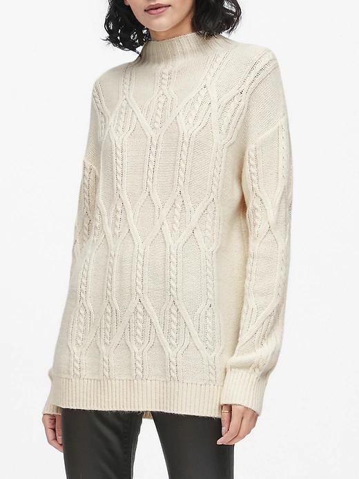 Cable-Knit Tunic Sweater