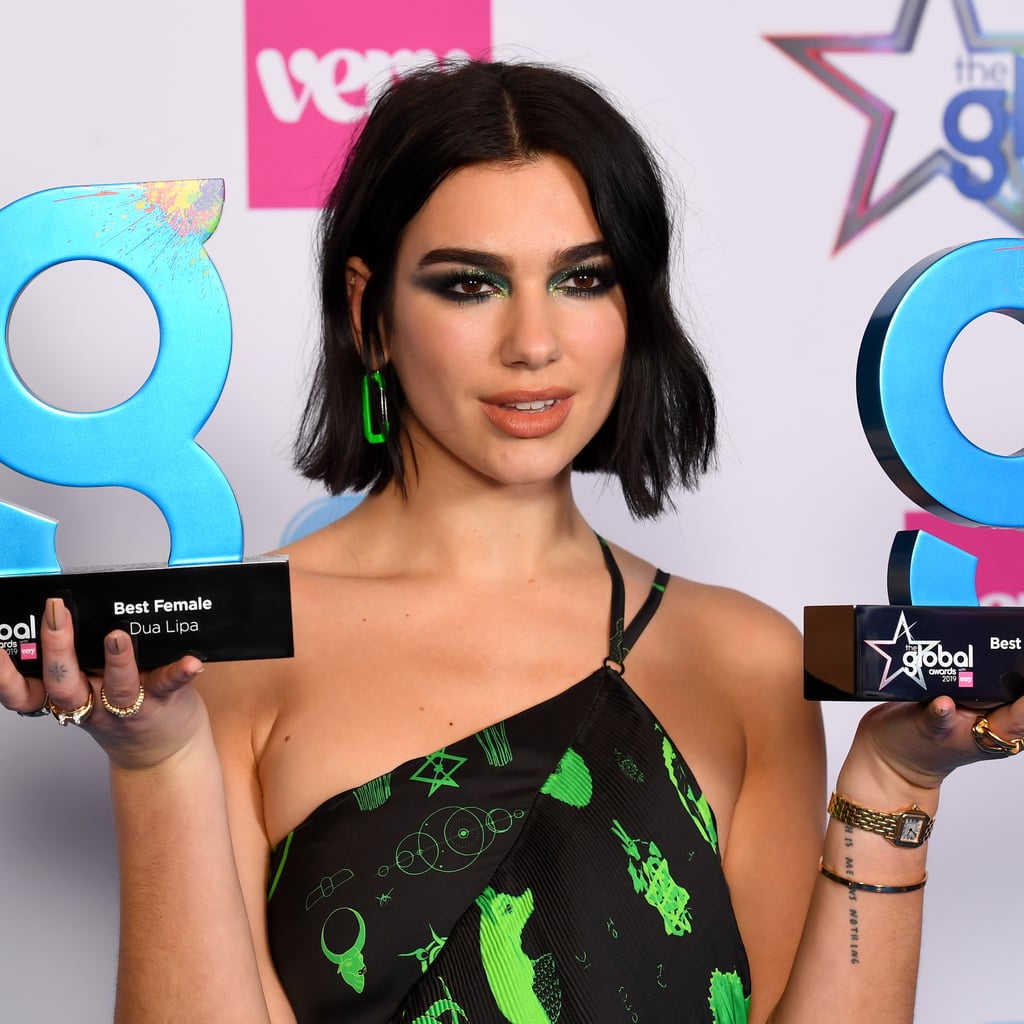 Dua Lipa S Neon Green Nail Polish Popsugar Beauty