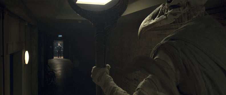 MOON KNIGHT, from left: Oscar Isaac, Khonshu (voice: F. Murray Abraham), (Season 1, ep. 101, aired March 30, 2022). photo: Disney+ / Courtesy Everett Collection