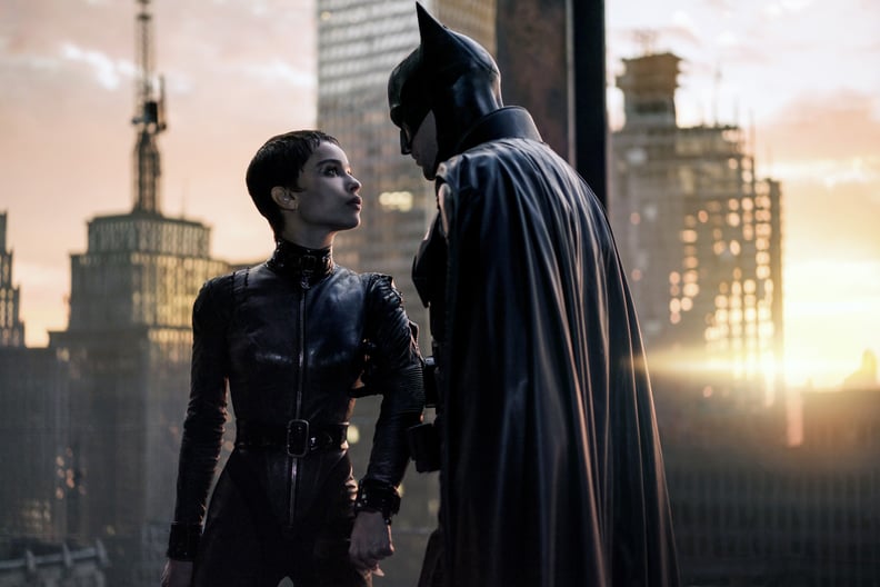 THE BATMAN, from left: Zoe Kravitz as Selina Kyle / Catwoman, Robert Pattinson as Batman, 2022. ph: Jonathan Olley /  Warner Bros. / Courtesy Everett Collection
