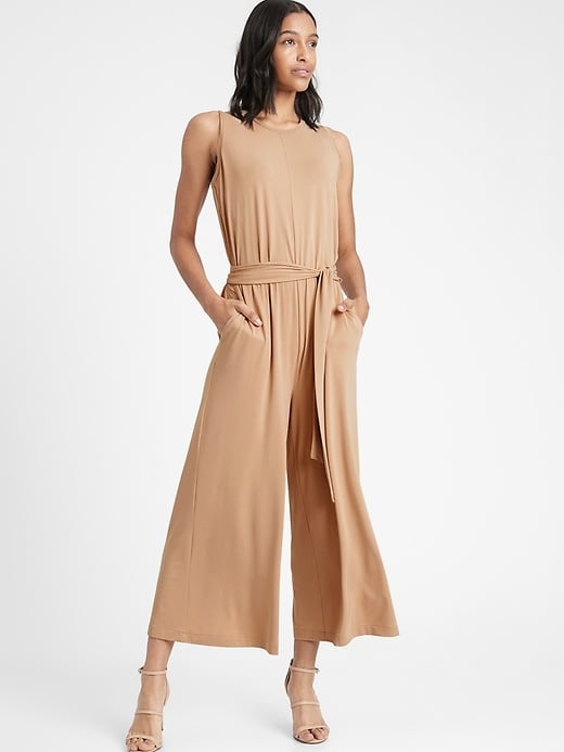 Banana Republic Sandwash Cropped Wide-Leg Jumpsuit