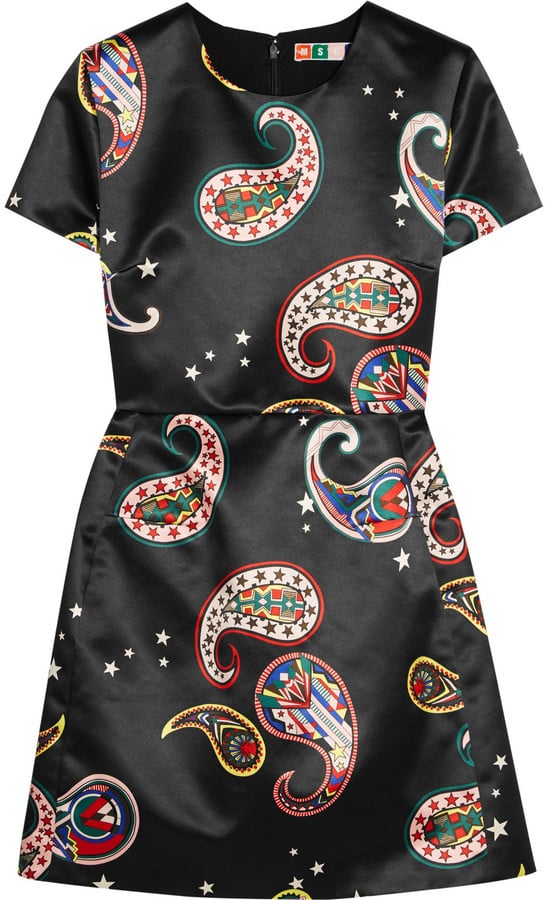 MSGM Paisley-Print Satin Mini Dress ($520)