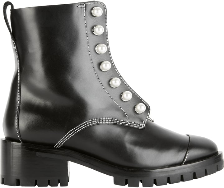 Combat boots with pearls sales
