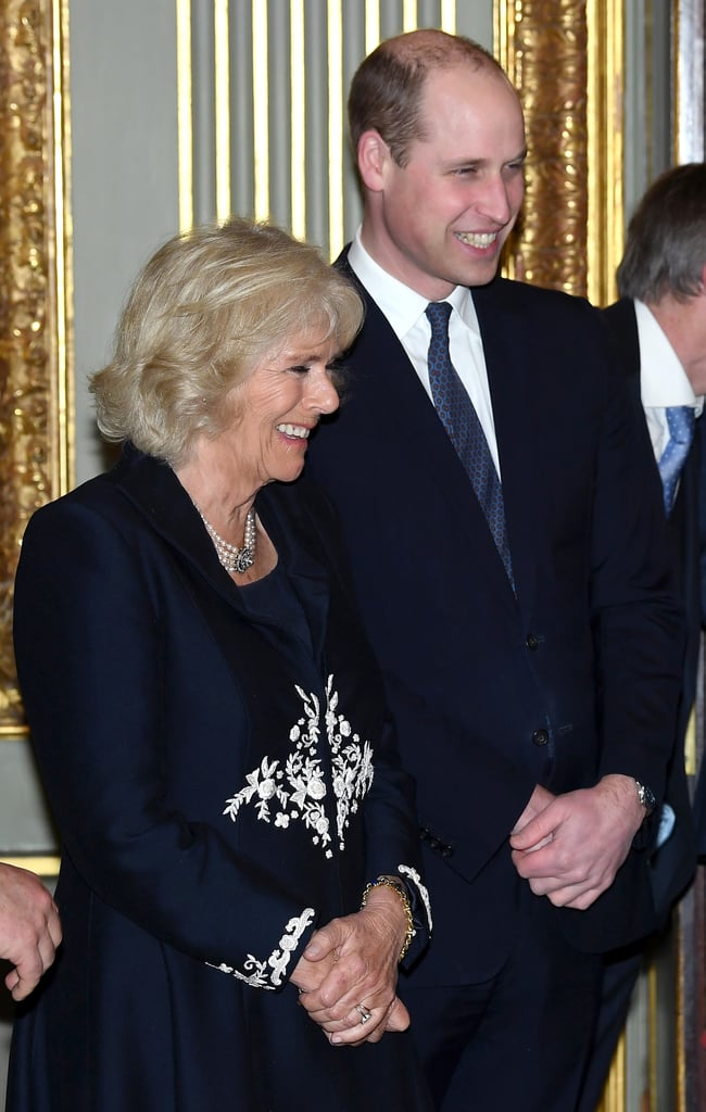 Camilla and William were all smiles during the 2018 Commonwealth Day reception at London's Marlborough House in March.