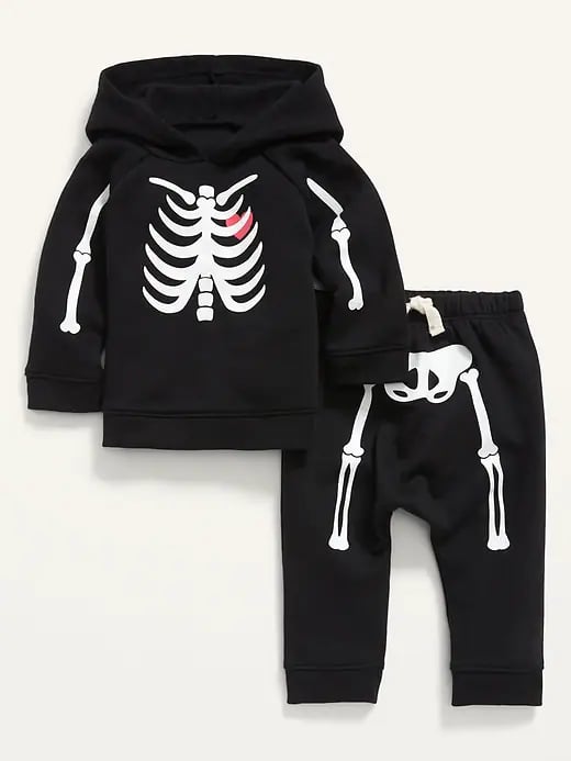 Old Navy Skeleton Graphic Hoodie and Sweatpants Set for Baby