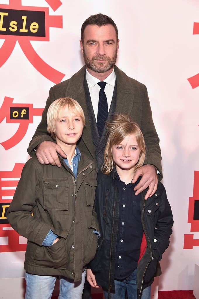 Liev Schreiber With His Sons at Isle of Dogs Premiere